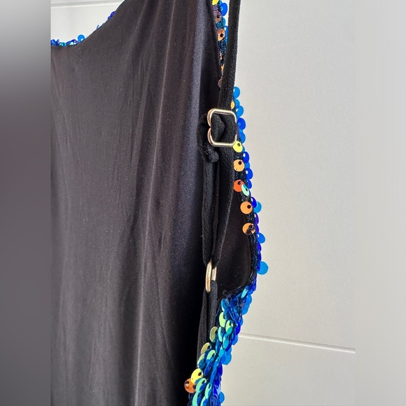 REVOLVE about us sequin mini dress open back orange/yellow formal party event S - Picture 13 of 14